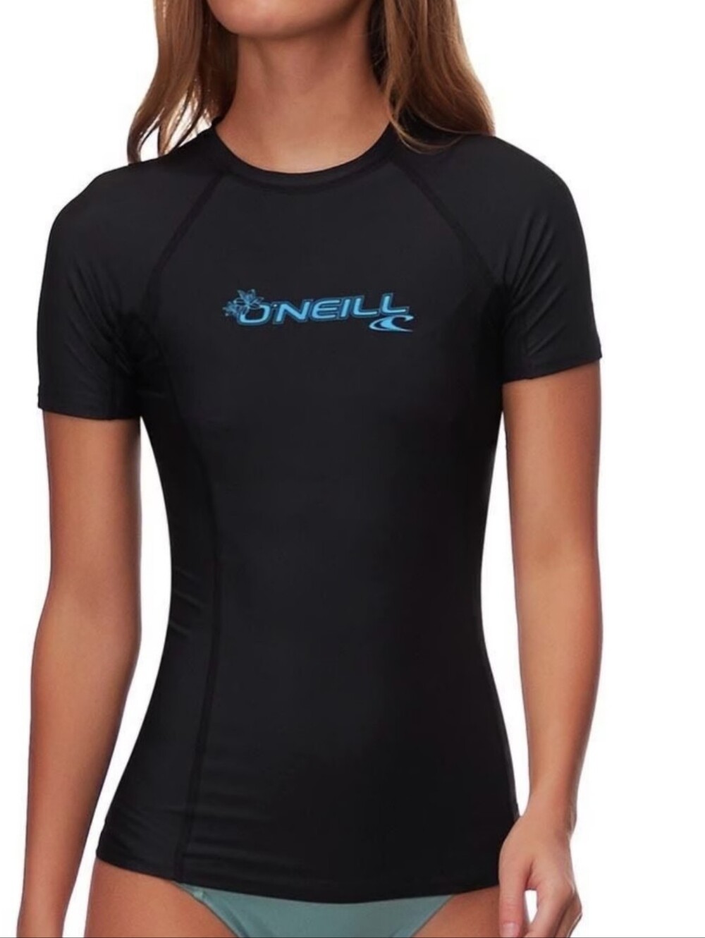 O'Neill Black Rash Guard Top - Picture 1 of 4